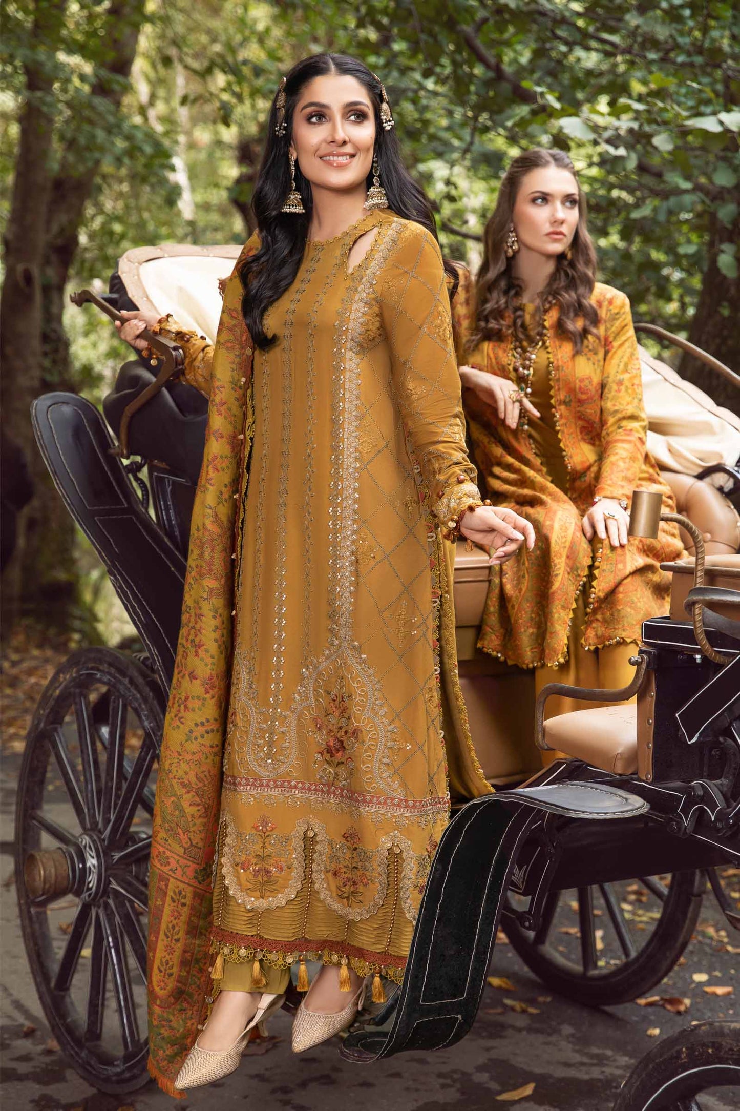Embroidered Dhanak Unstitched 3PC Set | FS3032