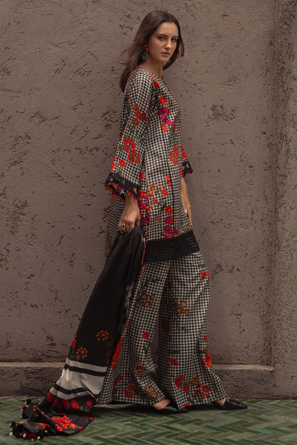 Digital Printed Khaddar Unstitched 3PC Set | RJ6074