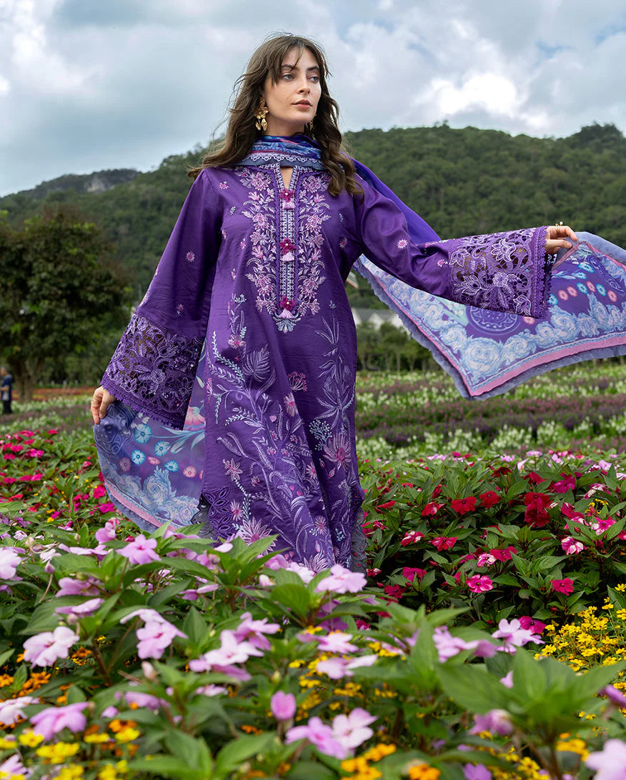 Embroidered Lawn Unstitched 3PC Set | RJ7116