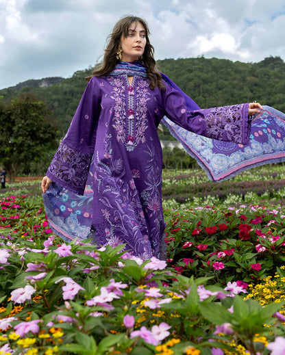 Embroidered Lawn Unstitched 3PC Set | RJ7116