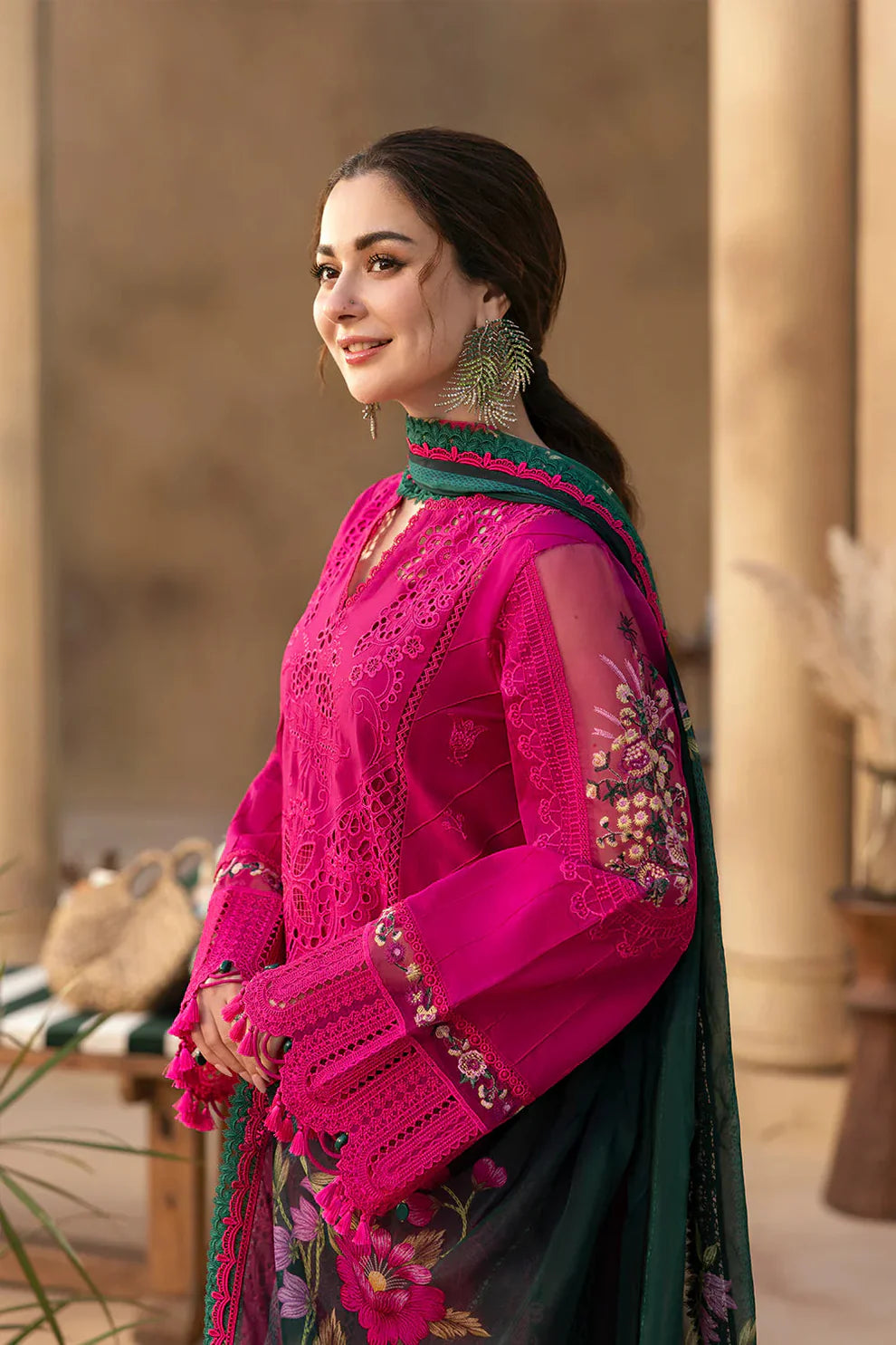 Embroidered Dhanak Unstitched 3PC Set | FS3119