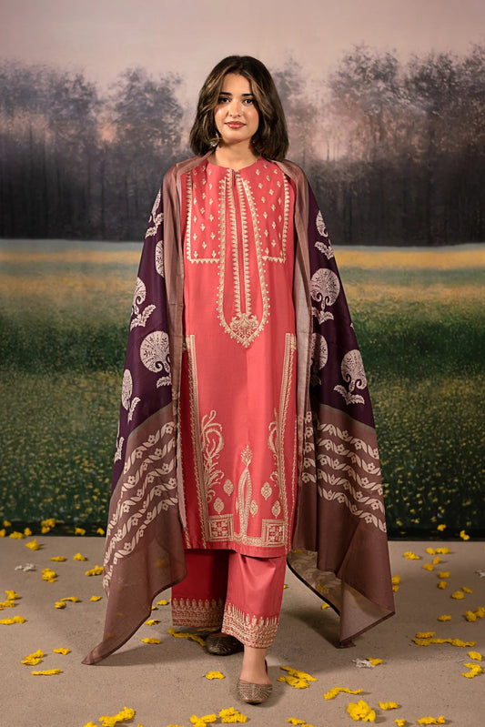 Embroidered Lawn Unstitched 3PC Set | MM1254