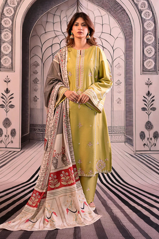 Embroidered Lawn Unstitched 3PC Set | MM1244