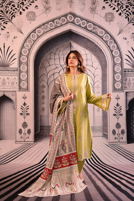 Embroidered Lawn Unstitched 3PC Set | MM1244