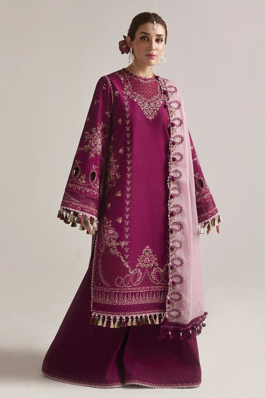 Embroidered Dhanak Unstitched 3PC Set | FS3131