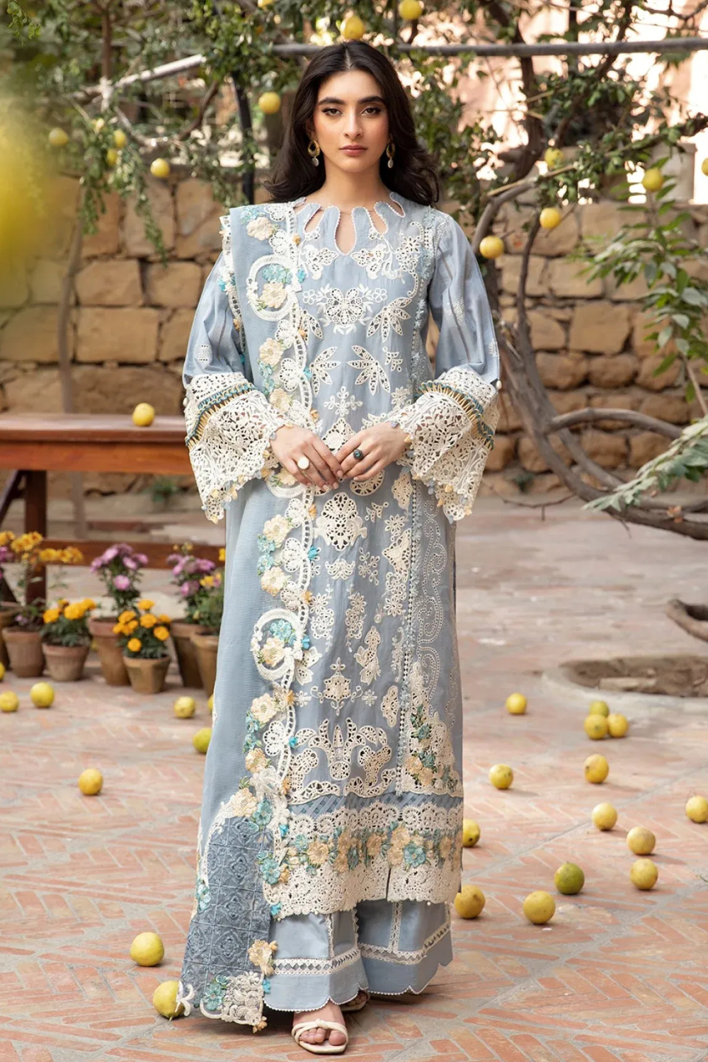 Embroidered Lawn Unstitched 3PC Set | FS7060