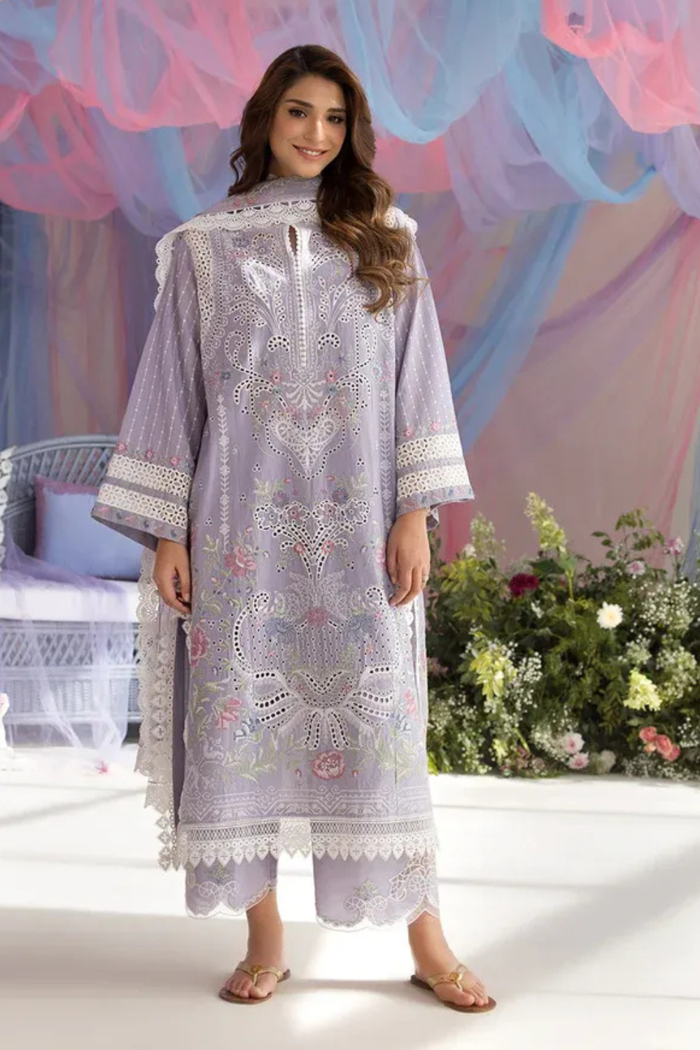 Embroidered Lawn Unstitched 3PC Set | FS7029