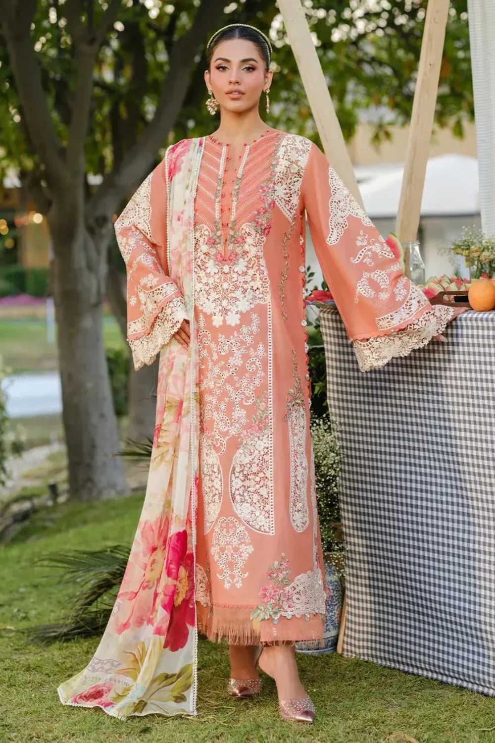 Embroidered Lawn Unstitched 3PC Set | FS7035