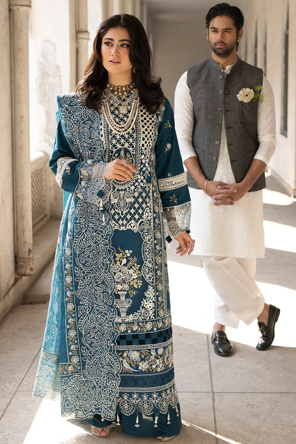 Embroidered Lawn Unstitched 3PC Set | FS7036