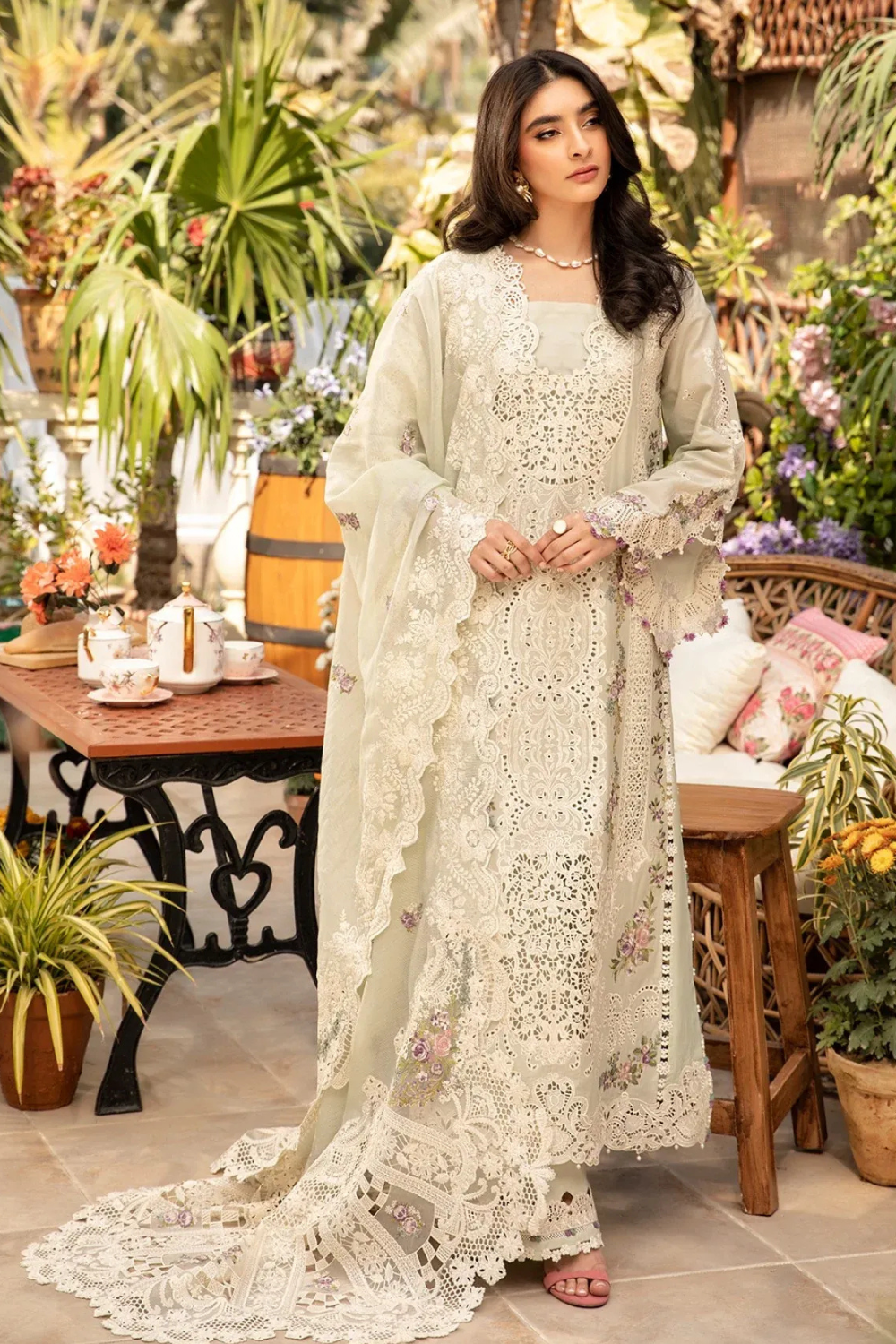 Embroidered Cutwork Lawn Unstitched 3PC | FS7039