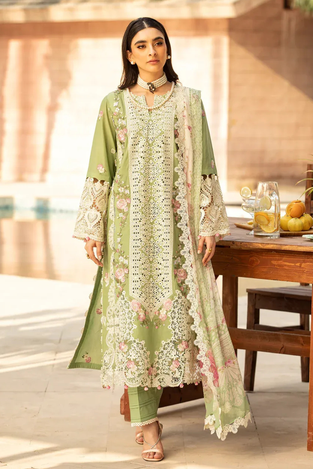 Embroidered Lawn Unstitched 3PC Set | FS7041