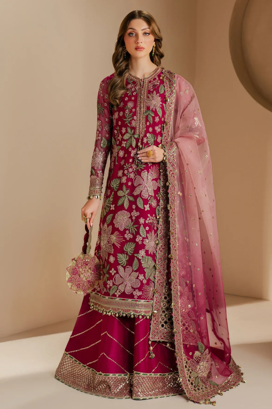 Embroidered Chiffon Unstitched 3PC Set | ER8100