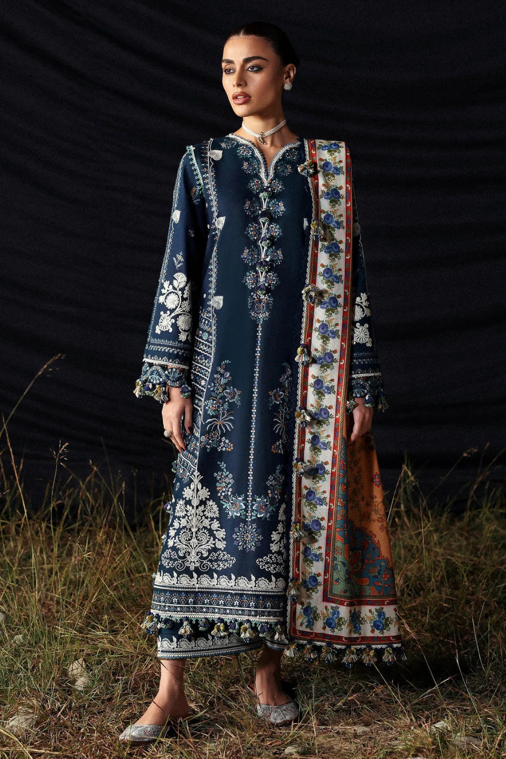 Embroidered Lawn Unstitched 3PC Set | FS7075