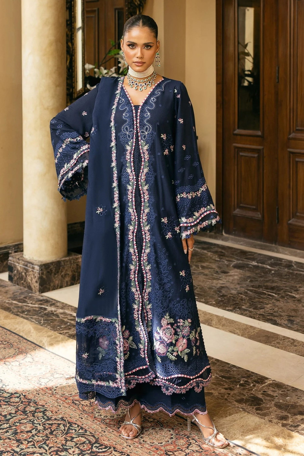 Embroidered Lawn Unstitched 3PC Set | FS7047