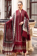Embroidered Dhanak Unstitched 3PC Set | FS3025