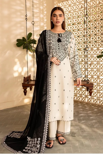 Embroidered Lawn Unstitched 3PC Set | FS7090