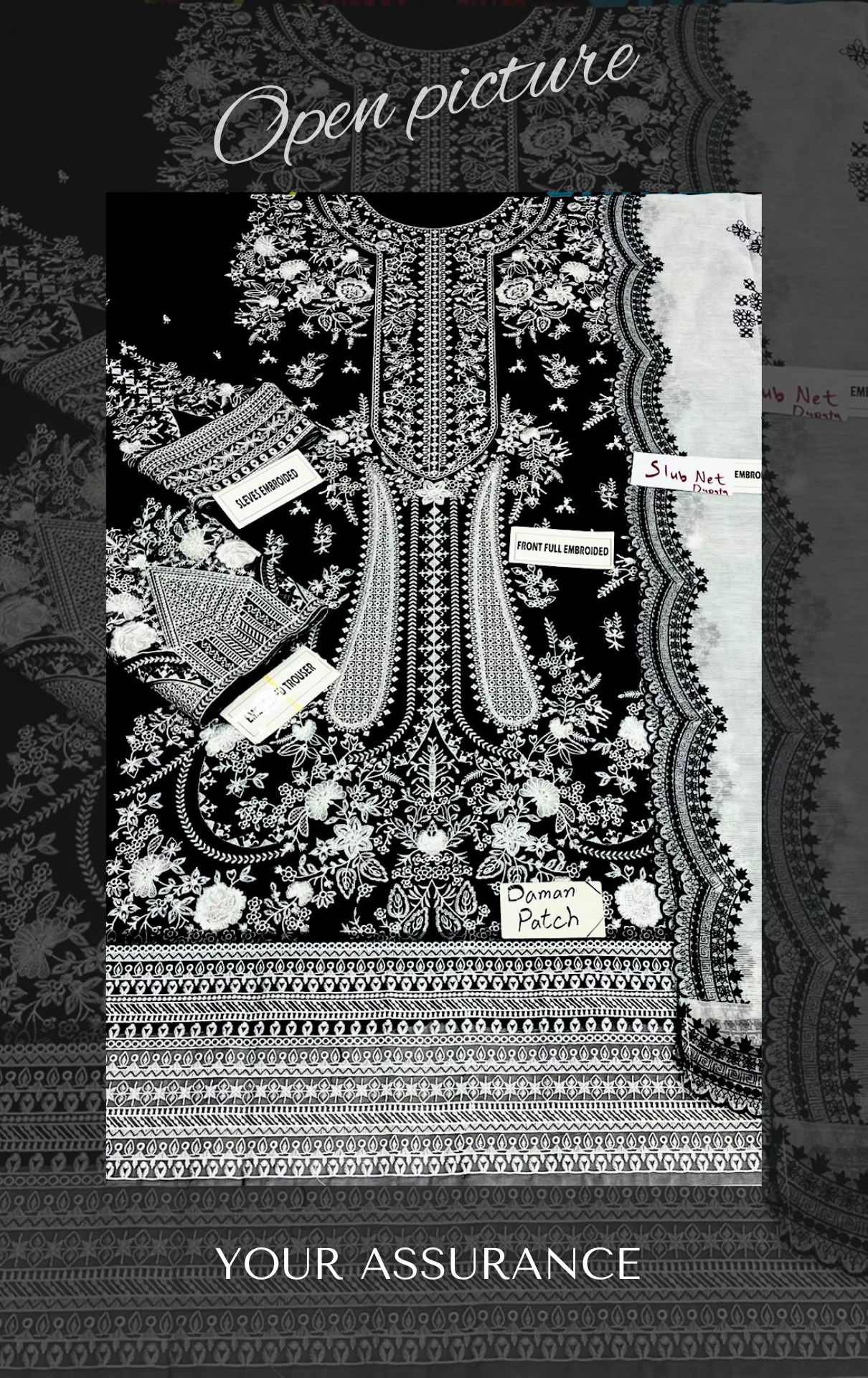 Embroidered Lawn Unstitched 3PC Set | RF1309