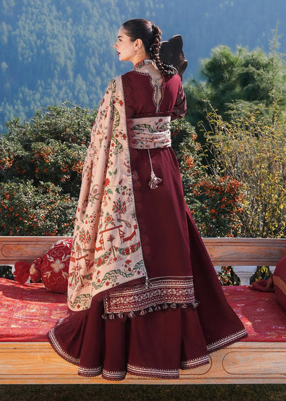 Embroidered Dhanak Unstitched 3PC Set | FS3080