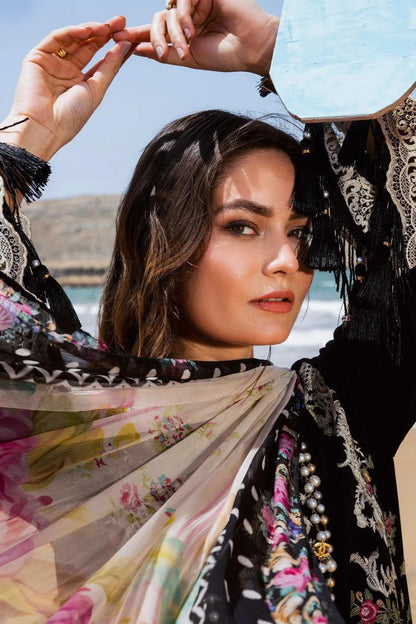 Embroidered  Dhanak Unstitched 3PC Set | FS3087