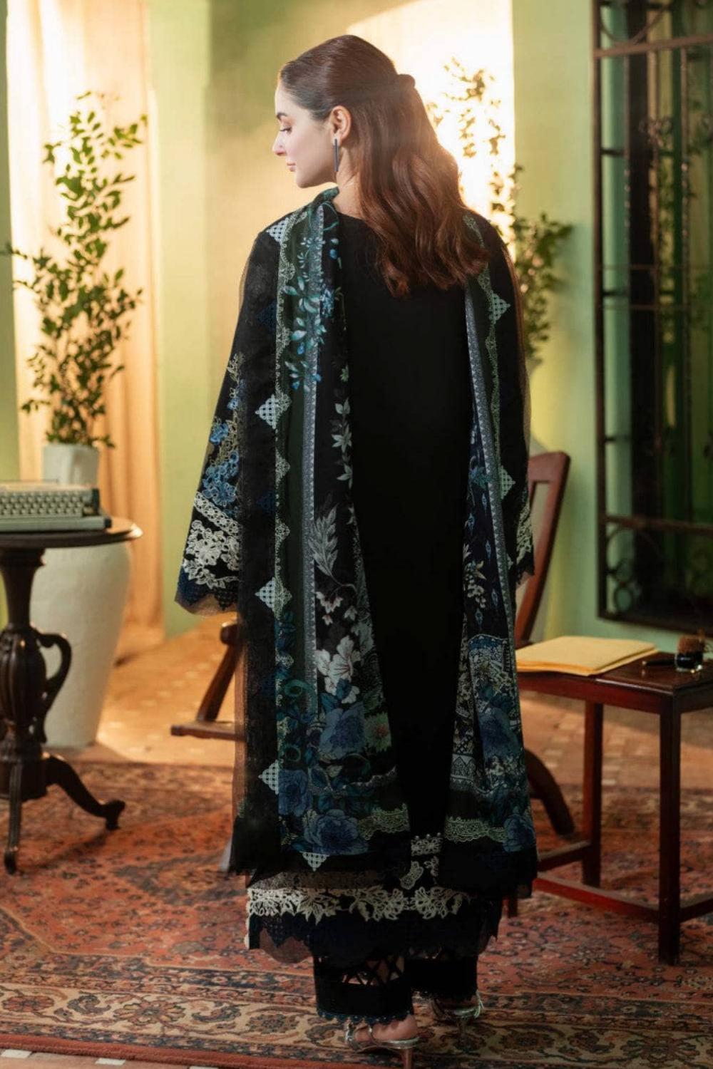 Embroidered Dhanak Unstitched 3PC Set | FS3091