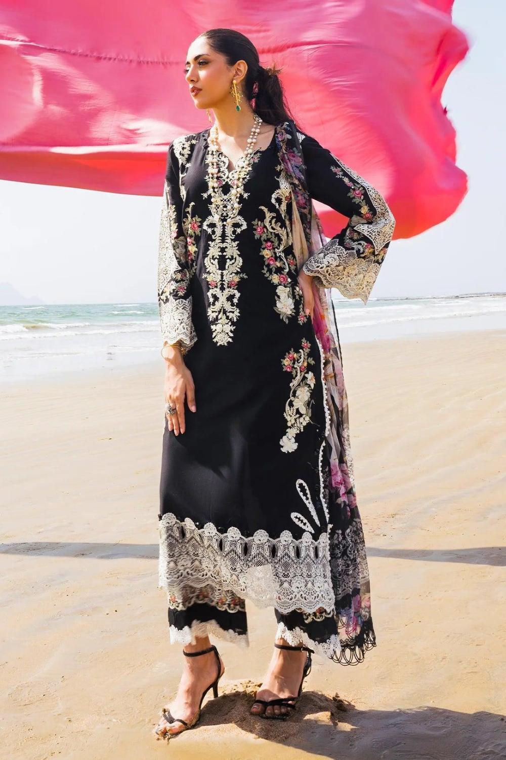 Embroidered  Dhanak Unstitched 3PC Set | FS3087