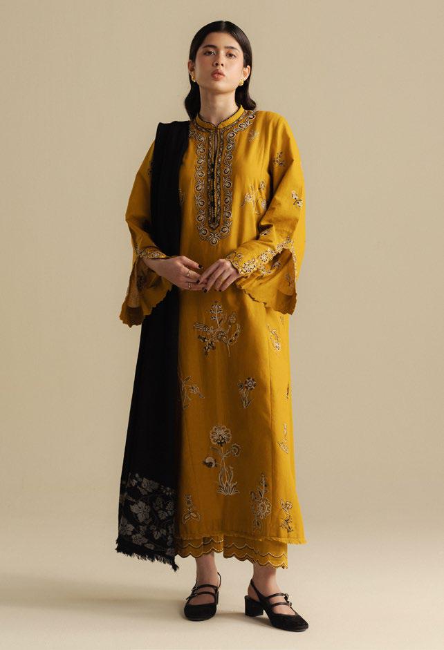 Embroidered Dhanak Unstitched 3PC Set | FS3099