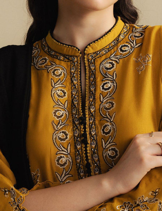 Embroidered Dhanak Unstitched 3PC Set | FS3099