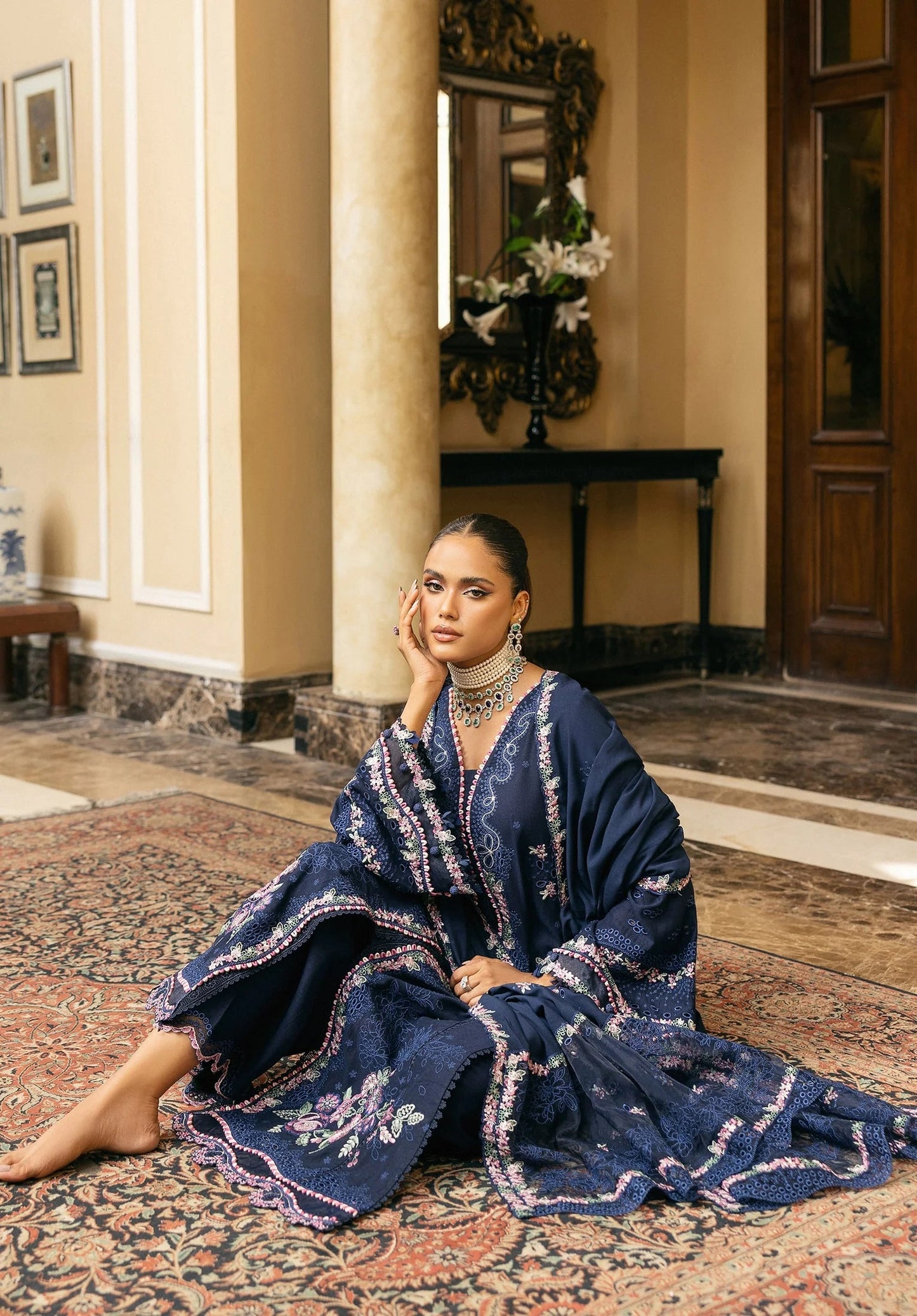 Embroidered Lawn Unstitched 3PC Set | FS7047