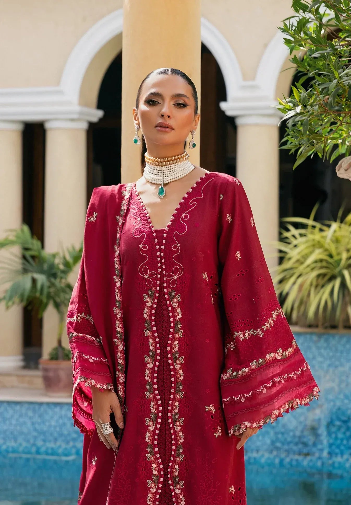 Embroidered Lawn Unstitched 3PC Set | FS7092