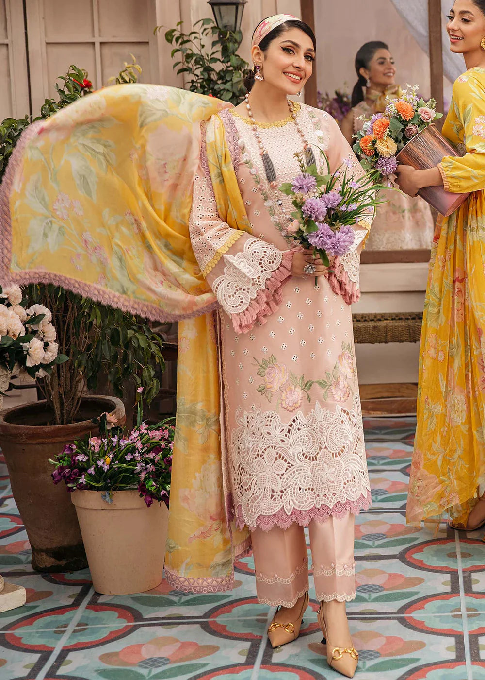 Embroidered Lawn Unstitched 3PC Set | FS7054