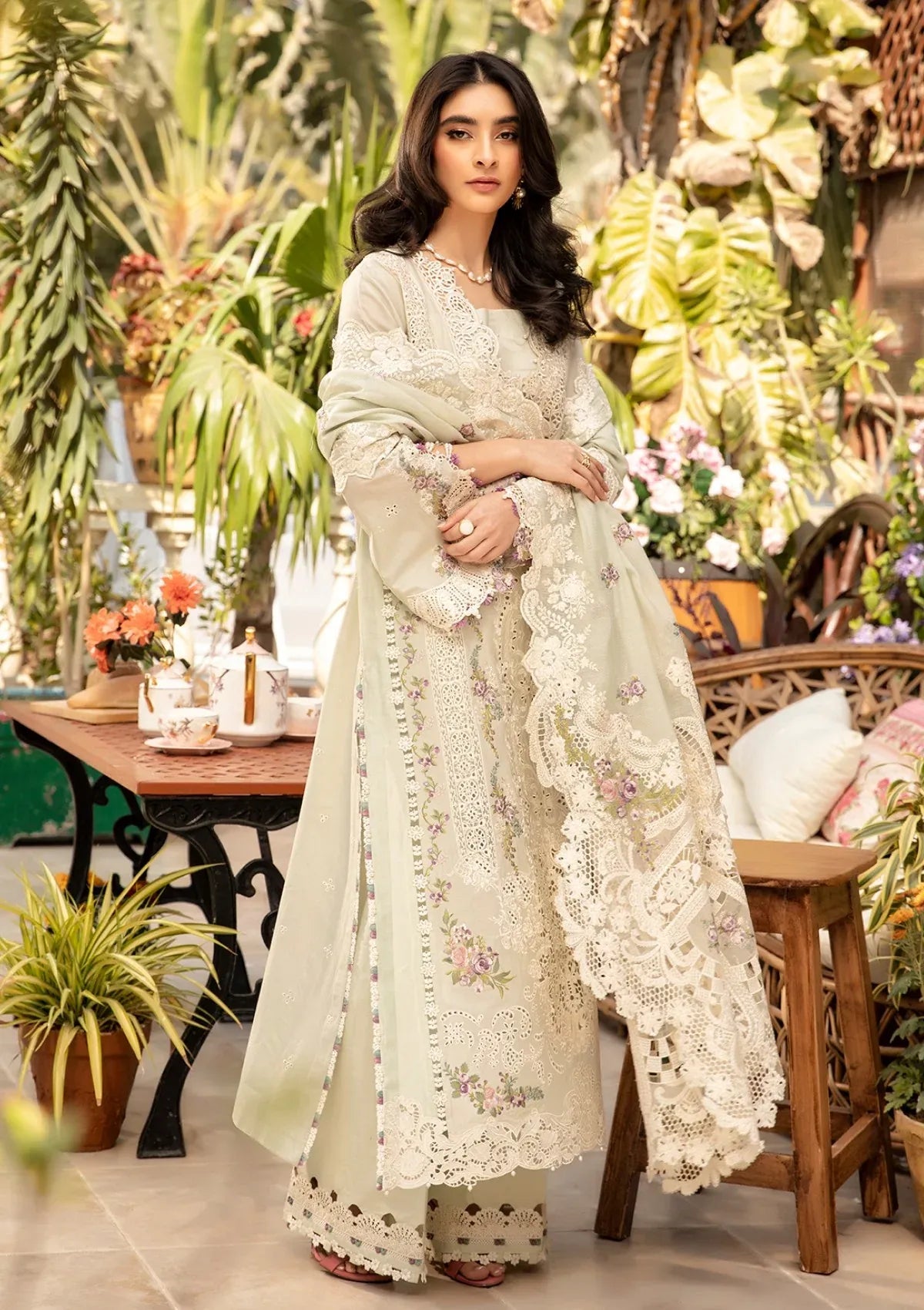 Embroidered Cutwork Lawn Unstitched 3PC | FS7039
