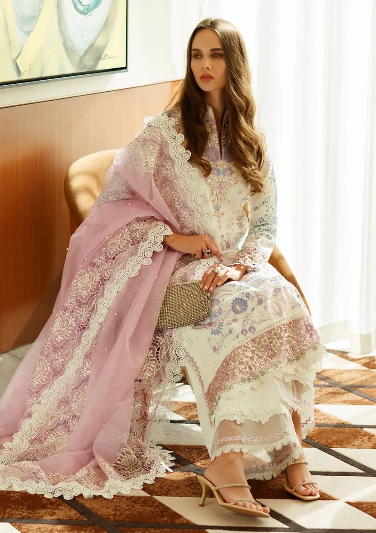 Embroidered Lawn Unstitched 3PC Set | FS7016