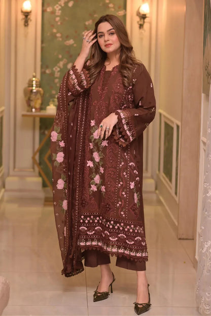Embroidered Lawn Unstitched 3PC Set | FS7095