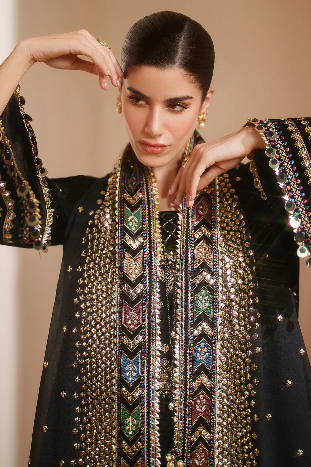 Luxury 9mm Sequence Lawn Unstitched 3PC Set | FS7056