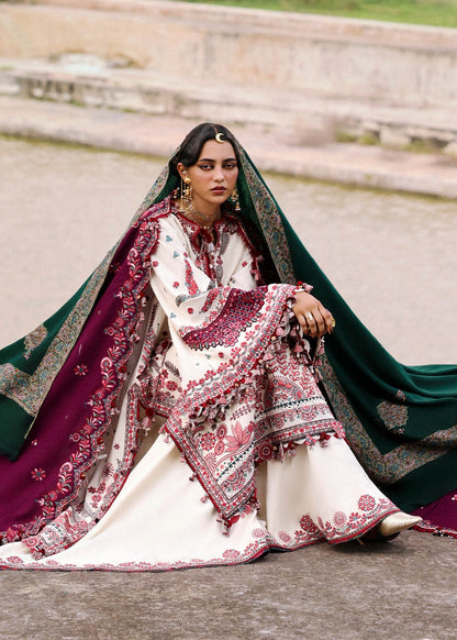 Embroidered Dhanak Unstitched 3PC Set | FS3128