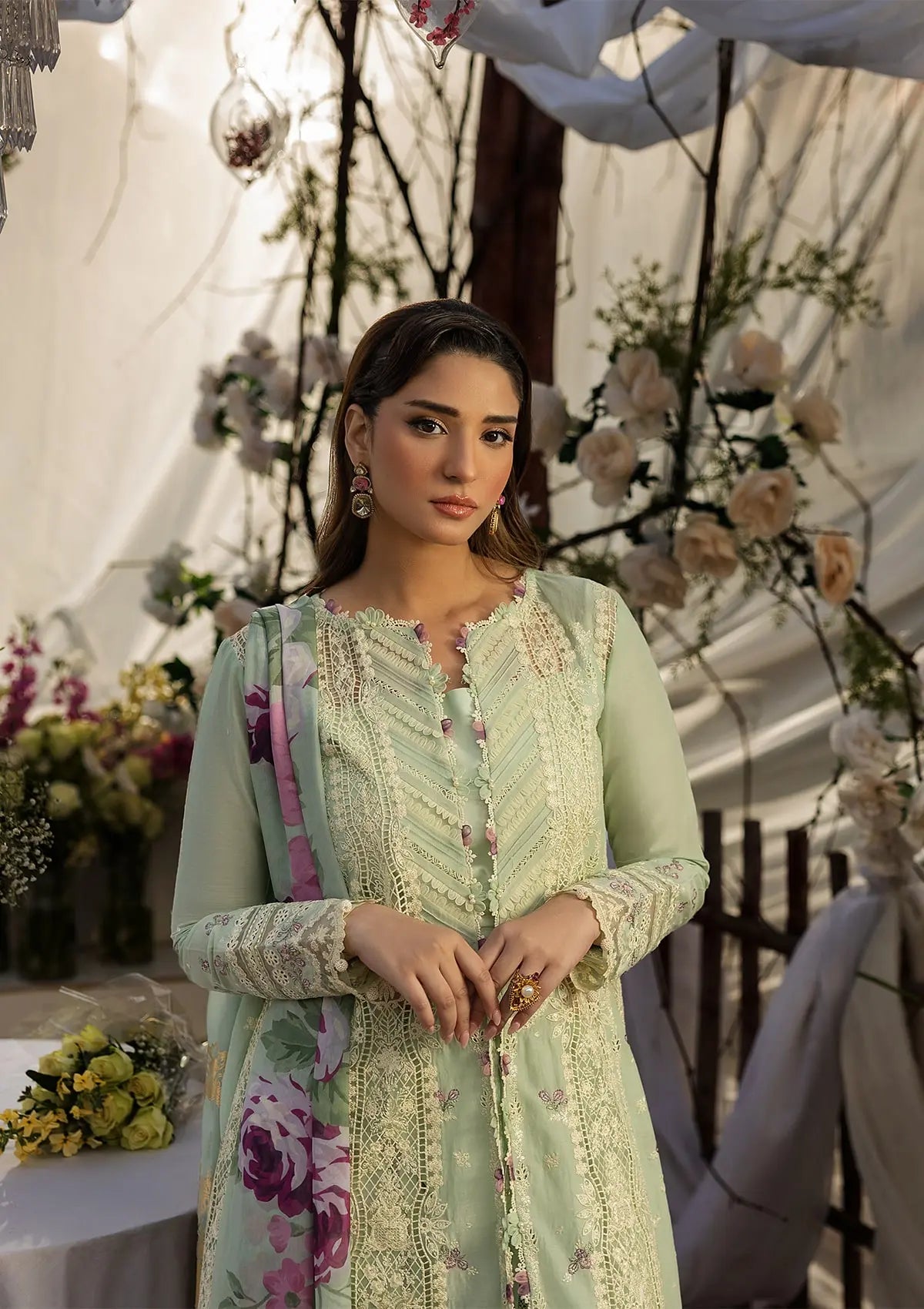 Embroidered Lawn Unstitched 3PC Set | FS7038