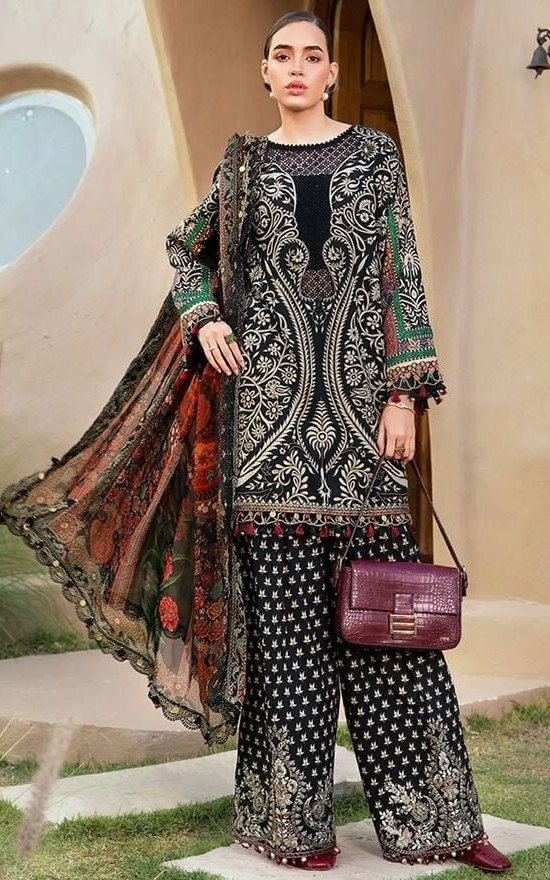 Printed Dhanak Unstitched 3PC Set | FS3097