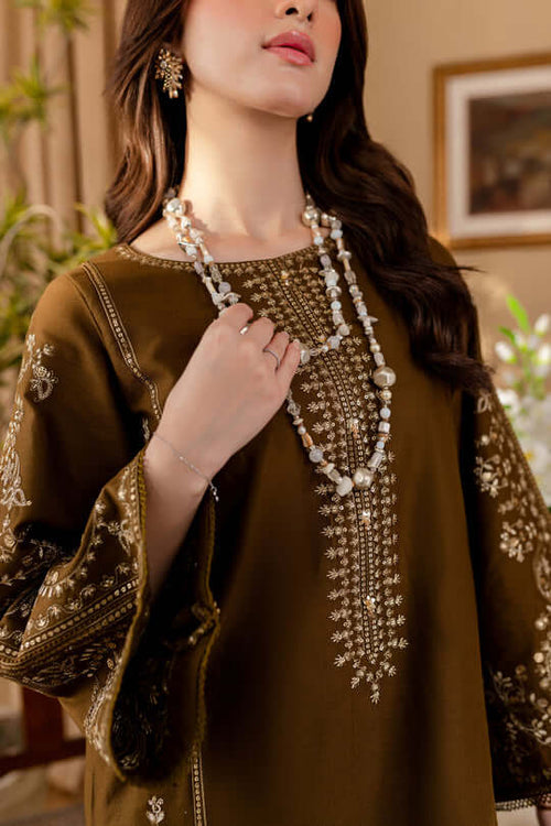 Embroidered Dhanak Unstitched 2PC Set | RJ6072