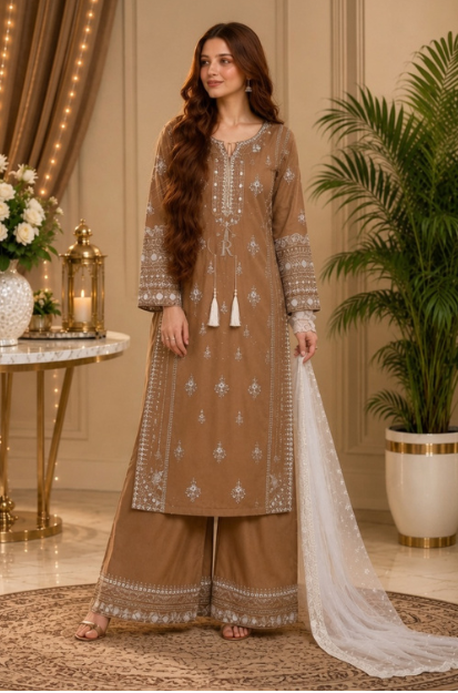 Embroidered Lawn Unstitched 3PC | RV7132