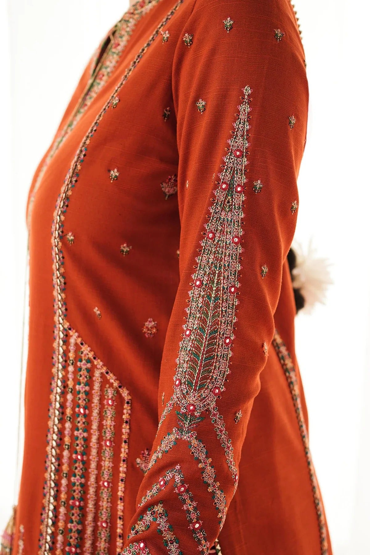 Embroidered Dhanak Unstitched 3PC Set | FS3051