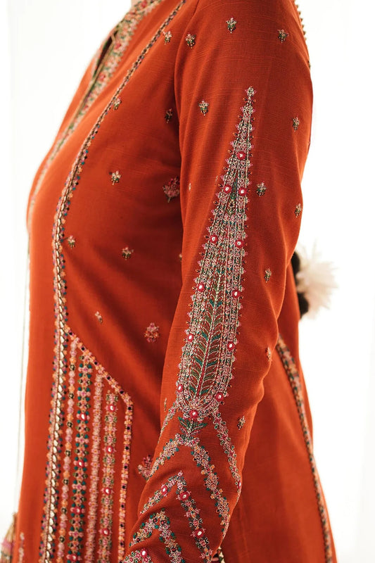 Embroidered Dhanak Unstitched 3PC Set | FS3051