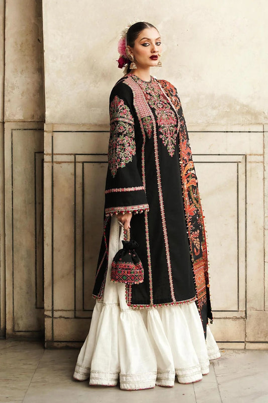 Embroidered Dhanak Unstitched 3PC Set | FS3055
