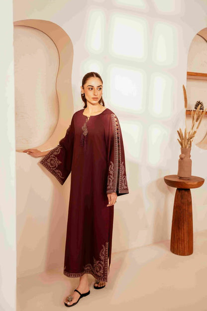 Embroidered Dhanak Unstitched 2PC Set | FS3058