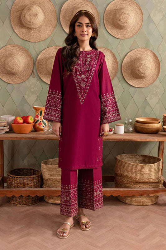 Embroidered Dhanak Unstitched 2PC Set | FS3057