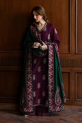 Embroidered Dhanak Unstitched 3PC Set | FS3072