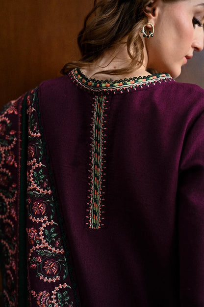Embroidered Dhanak Unstitched 3PC Set | FS3072