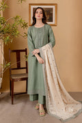 Embroidered Dhanak Unstitched 3PC Set | FS3081