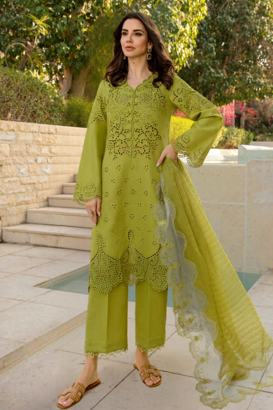 Embroidered Lawn Unstitched 3PC Set | RJ7115