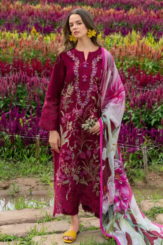 Embroidered Lawn Unstitched 3PC Set | RJ7117