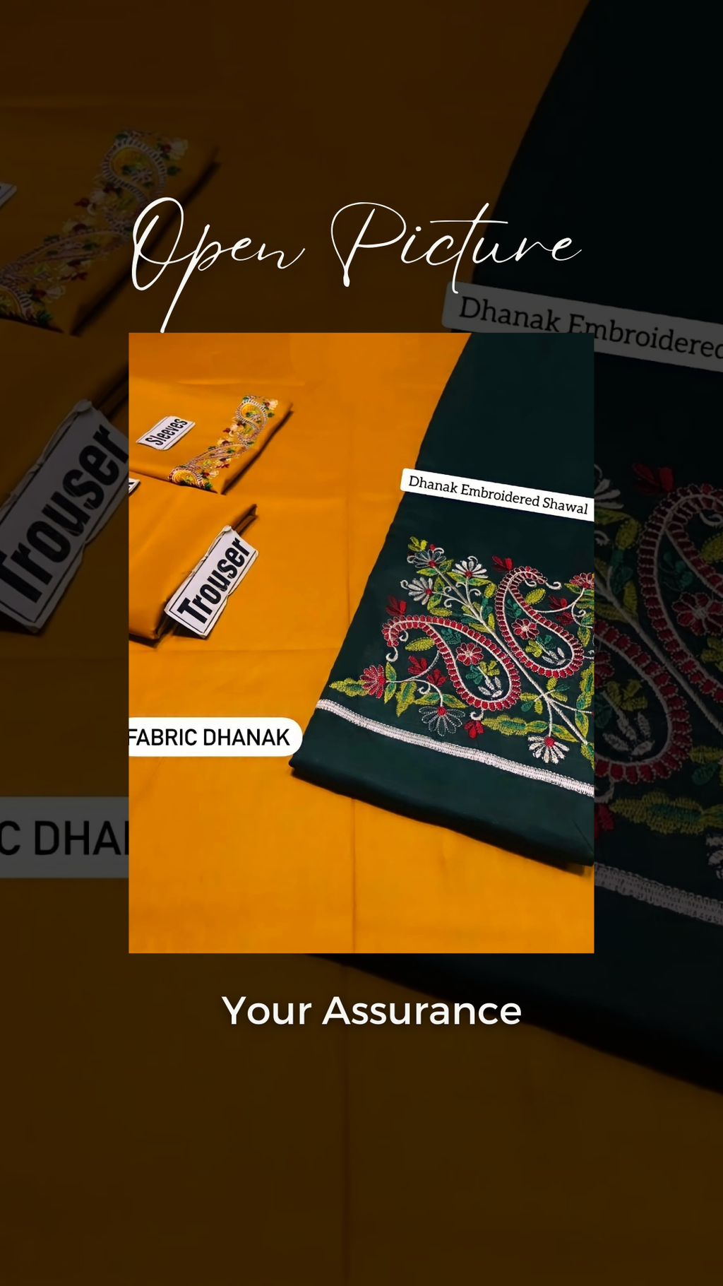 Embroidered Dhanak Unstitched 3PC Set | FS3021